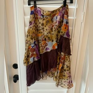 Arden B Multicolor Asymmetrical Skirt